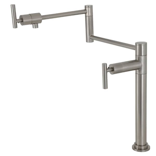 Deck Mount Pot Filler, Brushed Nickel